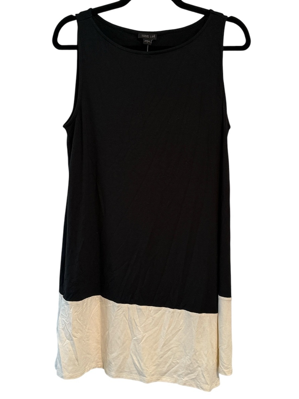 J. Jill Wearever Collection Black and White Sleeveless Tunic / Mini Dress NWT